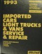 Stock image for Mitchell 1993 Imported Cars Light Trucks & Vans Service & Repair Asian Volume 1 for Acura Through Hyundai (Engine Performance, Elrctrical, Engine, Chassis, Volume 1) for sale by Better World Books