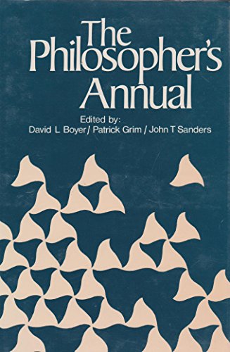 Stock image for The Philosopher's Annual, 1979 (Vol. 1) for sale by Daedalus Books