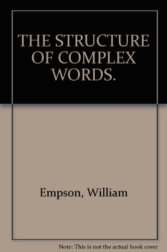 9780847662074: THE STRUCTURE OF COMPLEX WORDS.
