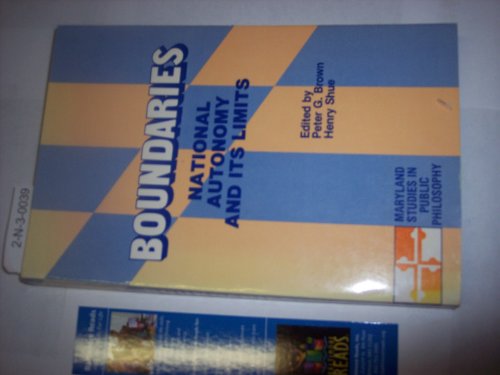 Beispielbild für Boundaries: National Autonomy and Its Limits (Maryland Studies in Public Philosophy) zum Verkauf von Discover Books