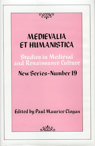 Imagen de archivo de Medievalia et Humanistica, No.19 a la venta por Bookmonger.Ltd