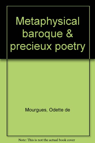 Stock image for Metaphysical baroque & précieux poetry for sale by K & L KICKIN'  BOOKS