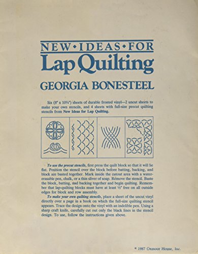 Beispielbild fr New Ideas for Lap Quilting : Stencil Templates zum Verkauf von Better World Books