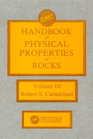 Beispielbild fr Handbook of Physical Properties of Rocks Vol. I : Seismic Velocities zum Verkauf von Better World Books