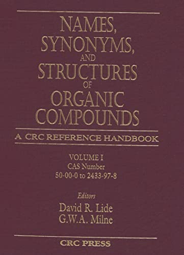Beispielbild fr Names, Synonyms, and Structures of Organic Compounds zum Verkauf von Buchpark