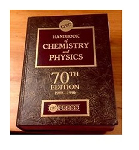 Beispielbild fr CRC Handbook of Chemistry and Physics: A Ready-Reference Book of Chemical and Physical Data (70th Edition) zum Verkauf von Anybook.com