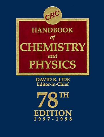 Imagen de archivo de CRC Handbook of Chemistry and Physics 78th Edition a la venta por ThriftBooks-Dallas