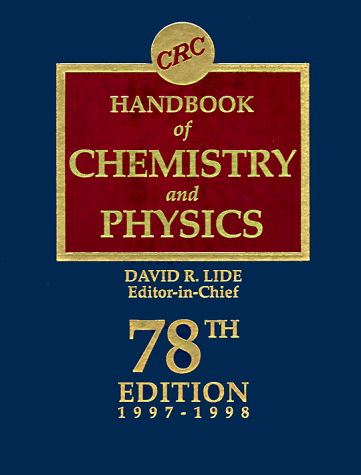 9780849304781: CRC Handbook of Chemistry and Physics 78th Edition: 78th edition 1997-1998