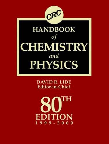 9780849304804: CRC Handbook of Chemistry and Physics 80th Edition