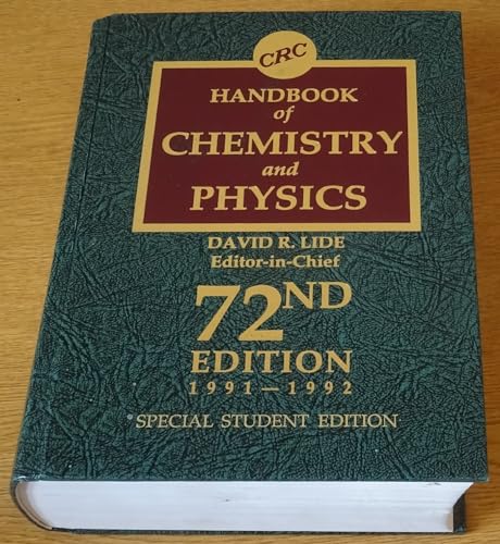 Beispielbild fr CRC Handbook of Chemistry and Physics Special Student Edition 1991-1992 zum Verkauf von Buchpark