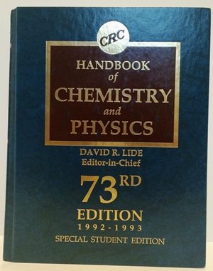 Imagen de archivo de Handbook of Chemistry and Physics Special Student Edition73rd Edition a la venta por HPB-Red