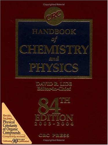 Beispielbild fr crc handbook of chemistry and physics. a ready-reference book of chemical and physical data. zum Verkauf von alt-saarbrcker antiquariat g.w.melling