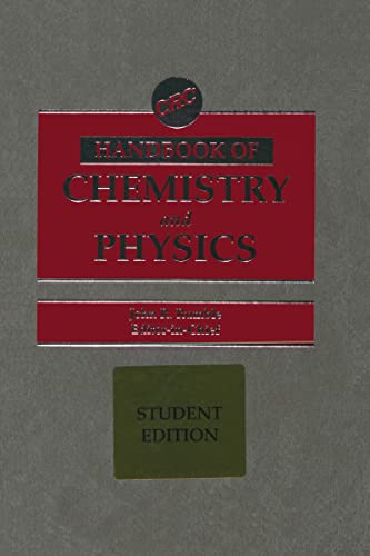 CRC Handbook of Chemistry and Physics, Student Edition (9780849305979) by David-r-lide