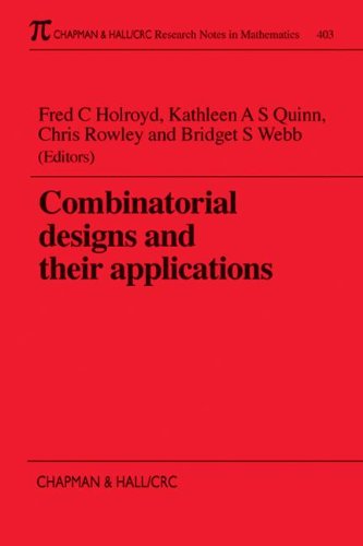 Imagen de archivo de Combinatorial Designs and their Applications a la venta por Revaluation Books