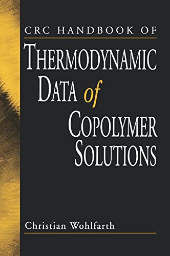 9780849310744: CRC Handbook of Thermodynamic Data of Copolymer Solutions