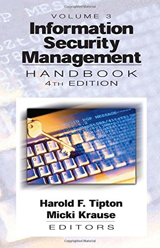 Stock image for Information Security Management Handbook, Fourth Edition, Volume III for sale by Ebooksweb