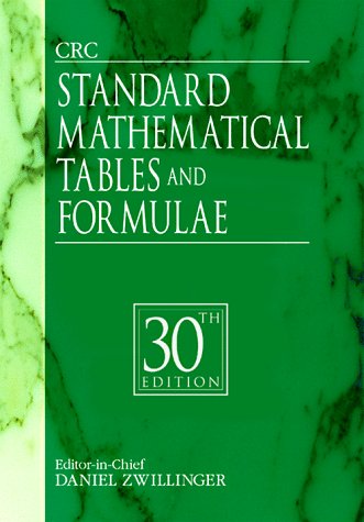 CRC Standard Mathematical Tables and Formulae, 30th Edition