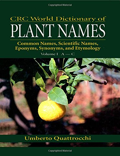 Stock image for CRC World Dictionary of Plant Names for sale by PBShop.store UK