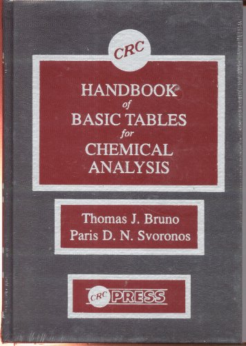 Beispielbild fr Handbook of Basic Tables for Chemical Analysis zum Verkauf von Better World Books