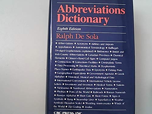 Stock image for Abbreviations Dictionary for sale by Harmonium Books