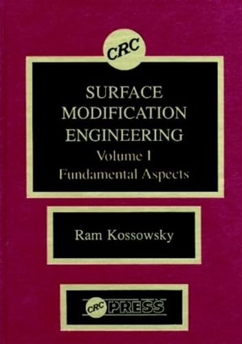 9780849347696: Surface Modeling Engineering, Volume I: Fundamental Aspects: 001