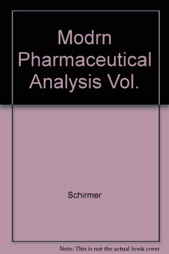 9780849352454: Mod Methods of Pharmaceutical Analysis