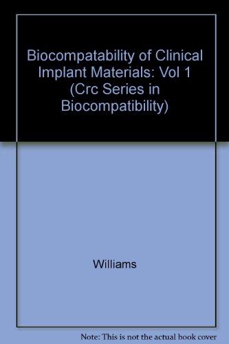 9780849366253: Biocompatibility of Clinical Implant Mtls Vol 1