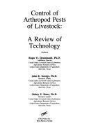 Beispielbild fr Control of Arthropod Pests of Livestock : A Review of Technology zum Verkauf von Better World Books