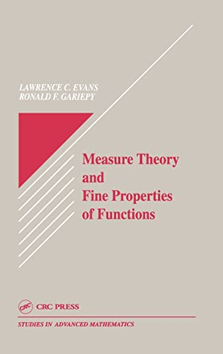 Measure Theory and Fine Properties of Functions 5 Studies in Advanced Mathematics - LawrenceCraig Evans