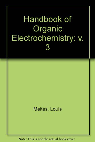 Beispielbild fr Hdbk Organic Electrochemistry zum Verkauf von Mispah books