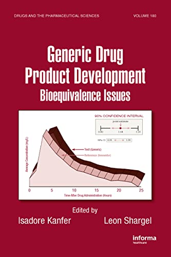 Stock image for Generic Drug Product Development Bioequivalence Issues 180 Drugs and the Pharmaceutical Sciences for sale by PBShop.store US
