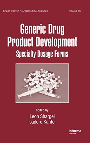 Beispielbild fr Generic Drug Product Development : Specialty Dosage Forms zum Verkauf von Buchpark