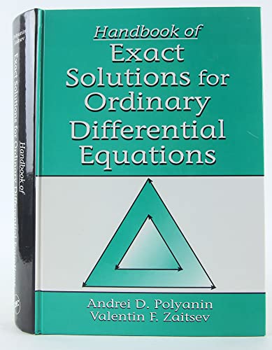 Beispielbild fr Handbook of Exact Solutions for Ordinary Differential Equations zum Verkauf von Wonder Book