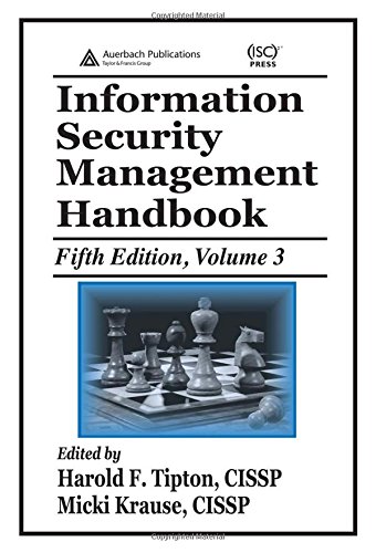9780849395611: Information Security Management Handbook, Fifth Edition, Volume 3
