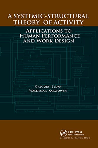 Imagen de archivo de A Systemic-Structural Theory of Activity: Applications to Human Performance and Work Design a la venta por WorldofBooks