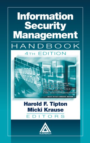 Imagen de archivo de Information Security Management Handbook, Fourth Edition, Volume I a la venta por ThriftBooks-Atlanta