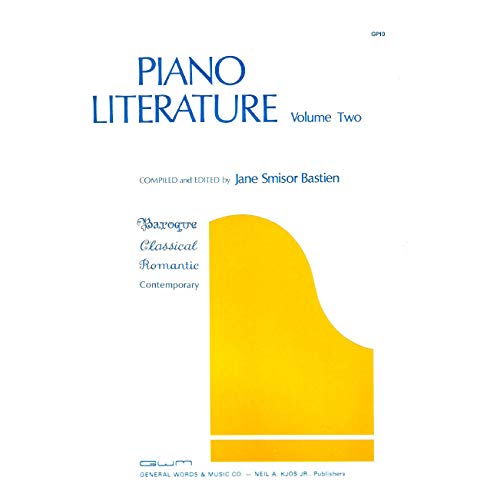 Beispielbild fr GP10 - Piano Literature Volume 2 - Bastien zum Verkauf von Jenson Books Inc