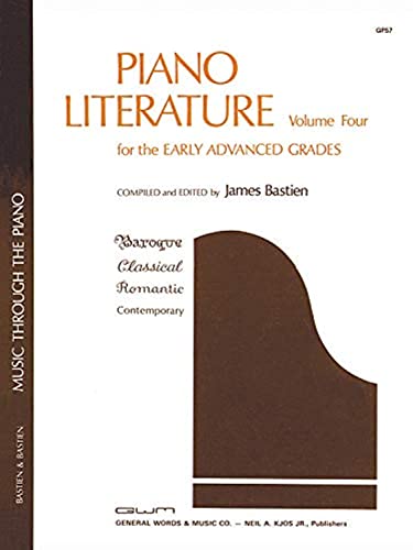 Imagen de archivo de GP57 - Piano Literature - Volume 4 - Bastien (Music Through the Piano) a la venta por Jenson Books Inc