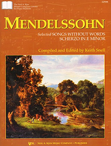 9780849762079: GP398 - Master Composer Library for Piano Students - Mendelssohn - Selected songs Without Words Scherzo In E Minor