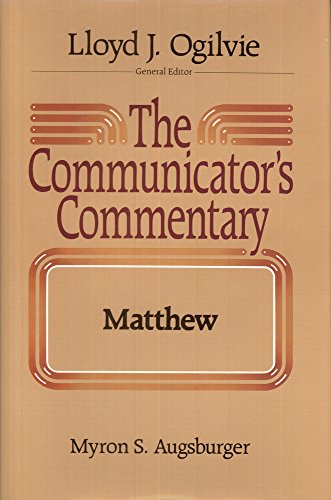 Stock image for The Communicator's Commentary Matthew for sale by Jenson Books Inc