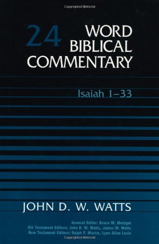 Beispielbild fr Isaiah 1-33 [Word Biblical Commentary] zum Verkauf von Windows Booksellers