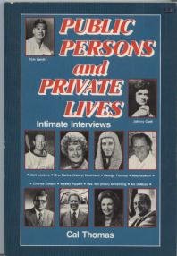 Stock image for Public persons and private lives: Intimate interviews for sale by Wonder Book