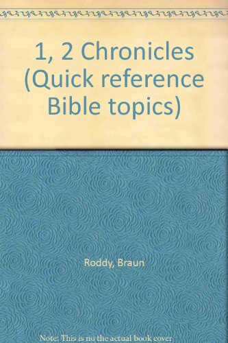 9780849932458: 1, 2 Chronicles (Quick reference Bible topics)