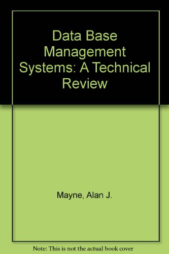 Stock image for Database Management Systems: A Technical Review for sale by Zubal-Books, Since 1961