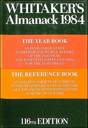 Beispielbild fr Whitaker's Almanack 1984: 116ann.e. Complete e zum Verkauf von AwesomeBooks