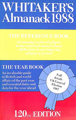 Beispielbild fr Whitaker's Almanack 1988: Complete edition: 120ann.e. Complete E zum Verkauf von AwesomeBooks