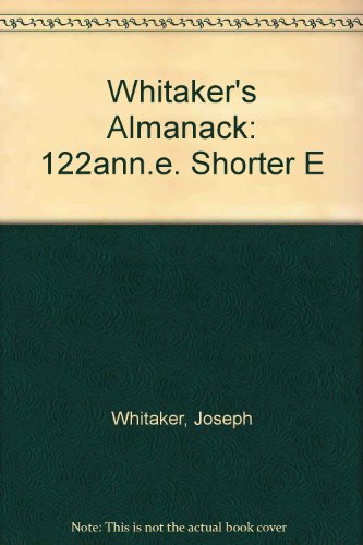 9780850211986: 122ann.e. Shorter e (Whitaker's Almanack)