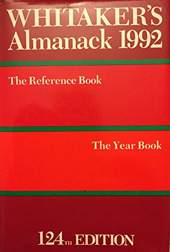 Beispielbild fr WHITAKER'S ALMANACK 1992. zum Verkauf von Cambridge Rare Books