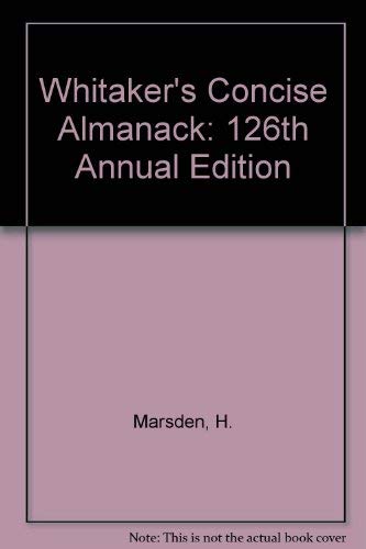 Stock image for Whitaker's Concise Almanack 1994: 126th annual edition for sale by AwesomeBooks