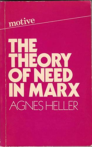 Imagen de archivo de Theory of Need in Marx a la venta por SecondSale